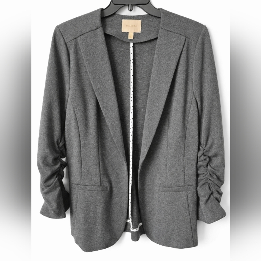 Skies Are Blue Open-front Knit Blazer Modern Fit Career Office